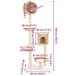 vidaXL Arbre à chat avec griffoirs en sisal Herbiers marins