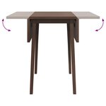 vidaXL Table à manger marron bois massif et caoutchouc