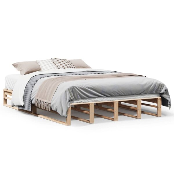 vidaXL Cadre de lit sans matelas 150x200 cm bois de pin massif