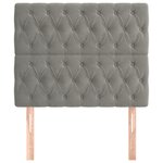 vidaXL Tête de lit Gris clair 100x7x118/128 cm Velours