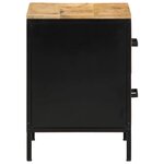 vidaXL Cabinet de chevet avec tiroir Marron et noir 40 x 35 x 50 cm