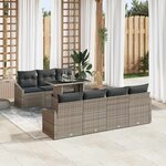 vidaXL Ensemble de canapé de jardin 8 Pièces Gris 100 x 55 x 73 cm