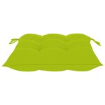 vidaXL Chaises de jardin avec coussins vert vif lot de 2 Bois de teck