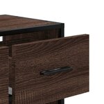 vidaXL Meuble TV chêne brun 60x31x39 5 cm bois d'ingénierie et métal