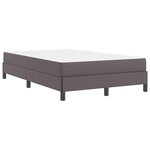 vidaXL Cadre de lit avec matelas Gris 120 x 190 cm tissu