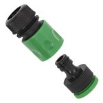 vidaXL Tuyau d'arrosage avec jeu de raccords vert 0 75" 50 m PVC