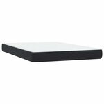 vidaXL Sommier à lattes de lit avec matelas noir 160x210 cm velours