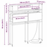 vidaXL Tête de lit de rangement Chêne sonoma 100 cm Bois d'ingénierie