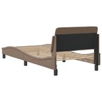 vidaXL Cadre de lit avec tête de lit Cappuccino 90x190 cm Similicuir