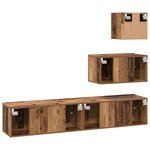 vidaXL Ensemble meuble TV 4 Pièces Bois ancien 80 x 30 x 30 cm