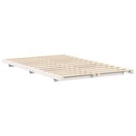 vidaXL Cadre de lit surélevé Blanc 120 x190 cm Bois massif en pin