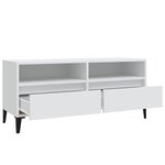 vidaXL Meuble TV blanc 100x34 5x44 5 cm bois d'ingénierie