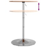 vidaXL Table de bar Ø60x89 5 cm bois massif de hêtre
