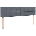 vidaXL Cadre de lit ottoman avec matelas gris foncé 200x200 cm velours