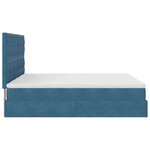 VidaXL Cadre de lit ottoman avec matelas bleu foncé 180x200 cm velours
