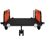 vidaXL Remorque de vélo orange tissu oxford et fer