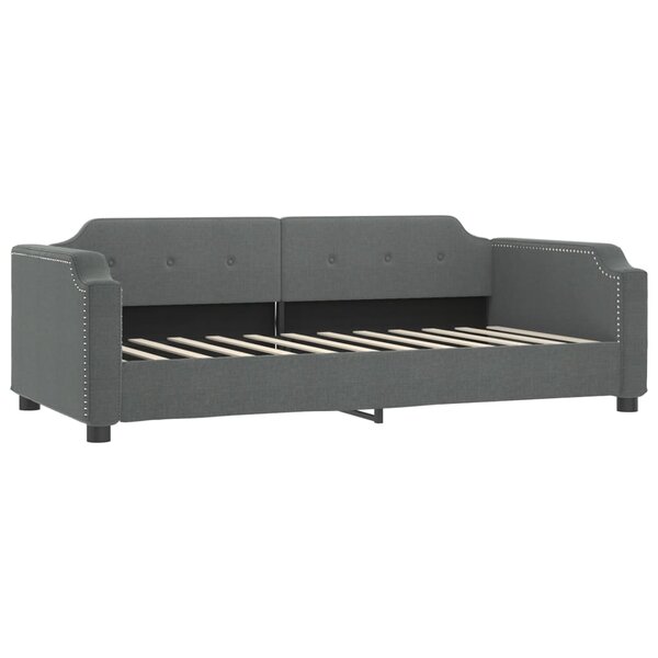 vidaXL Lit de repos gris foncé 100x200 cm tissu