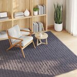 vidaXL Tapis de surface Carré HUARTE Anthracite 200 x 200 cm Polyester