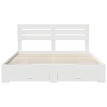 vidaXL Cadre de lit avec tiroir avec tête de lit Bois d'ingénierie