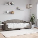 vidaXL Lit de repos taupe 80x200 cm tissu