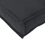 vidaXL Coussin pour dossier de palette Noir 70 x 40 x 12 cm