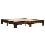 vidaXL Cadre de lit sans matelas chêne fumé 160x200 cm