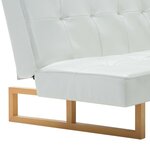 vidaXL Canapé-lit Similicuir Blanc