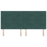 vidaXL Tête de lit LED avec bandes LED Vert 200 cm Velours