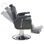 vidaXL Chaise de barbier Noir 72x68x98 cm Similicuir
