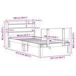 vidaXL Cadre de lit avec tête de lit sans matelas 90x190 cm