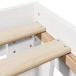 vidaXL Cadre de lit sans matelas blanc 180x200 cm bois massif de pin