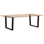 vidaXL Pieds de table à manger en forme de V  2 pièces  noir  100 x (72-73 3) cm  acier