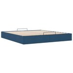 VidaXL Cadre de lit ottoman sans matelas bleu 180x200 cm tissu