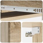 vidaXL Table d'appoint murale Chêne Sonoma 87 5 x 34 5 x 17 cm