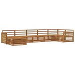 vidaXL Ensemble de canapés d'extérieur 7 Pièces Naturel