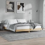 vidaXL Cadre de lit chêne sonoma 200x200 cm bois d'ingénierie