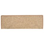 vidaXL Tapis d'escalier auto-adhésifs 15 Pièces Marron clair 65x21x4 cm