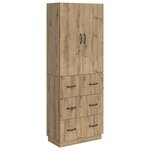vidaXL Ensemble de Meubles 2 Pièces Chêne artisanal 66 x 34 5 x 87 cm