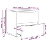 vidaXL Armoire de rangement Chêne Sonoma 60 x 48 x 57 cm