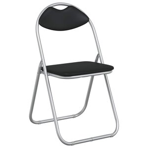 vidaXL Chaise pliante 8 Pièces Noir et gris 48 x 43 5 x 81 cm Simili cuir