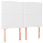 vidaXL Sommier à lattes de lit avec matelas Blanc 140x190cm Similicuir