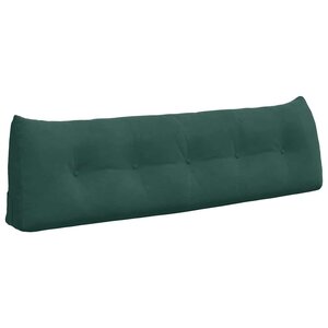 vidaXL Coussin de Dos Vert foncé 160 x 24 x 50 cm Velours