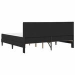 vidaXL Cadre de lit avec matelas Noir 200 x 200 cm Velours