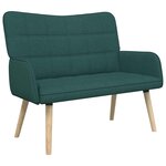 vidaXL Sofa 2 places Vert foncé 115 x 61 x 87 cm Tissu