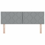 vidaXL Tête de lit en blocs de diamant  grise claire  160 cm  tissu.