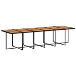 vidaXL Ensemble à manger de jardin 13 Pièces coussins noir résine tressée