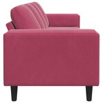 vidaXL Canapé de salon Bordeaux 250 x 77 x 76 cm