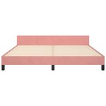 vidaXL Cadre de lit sans matelas rose velours