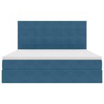 vidaXL Lit avec rangement et LED Bleu foncé 180 x 200 cm Velours