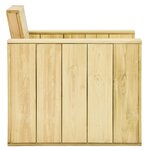 vidaXL Salon de jardin 4 Pièces Bois massif de pin imprégné